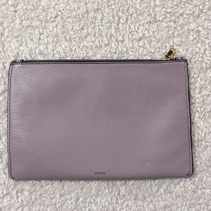 Fossil leather pouch